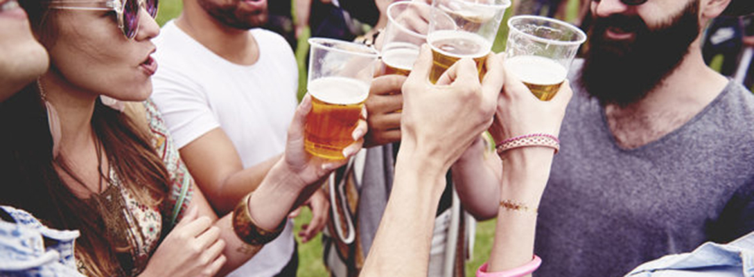 Friends Enjoying Beer Festival in Las Vegas