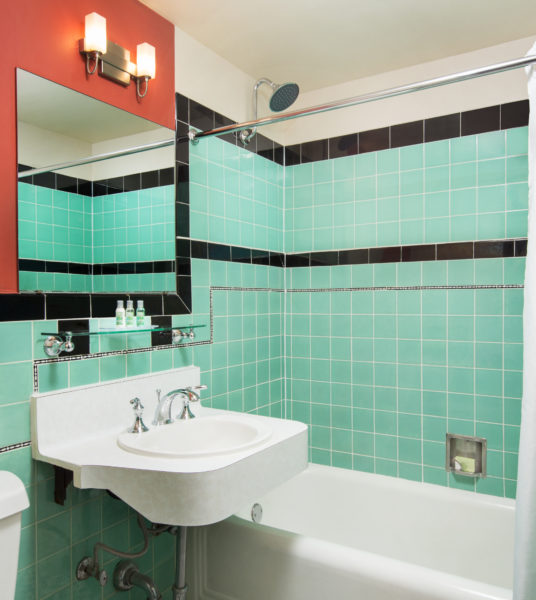 Standard Guest Room Bathroom with Vintage Tile