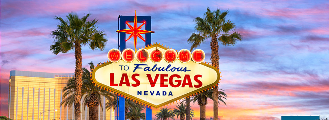 Las Vegas Welcome Sign at Sunset