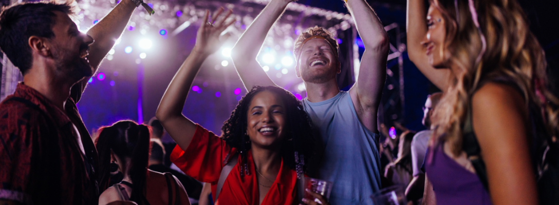 Crowd Dancing at Downtown Rocks Free Concerts in Vegas