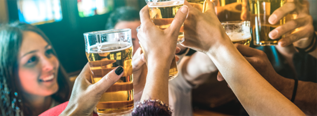 Friends Toasting Beer on St. Patrick’s Day in Las Vegas