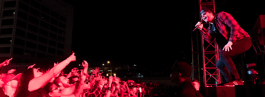 Artist Performing on Stage at Las Rageous