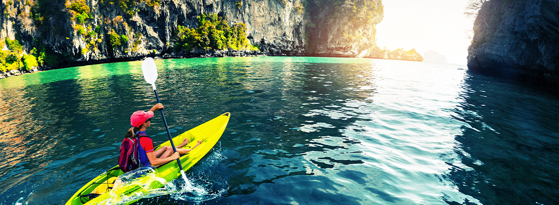 Woman Enjoying Colorado River Kayaking